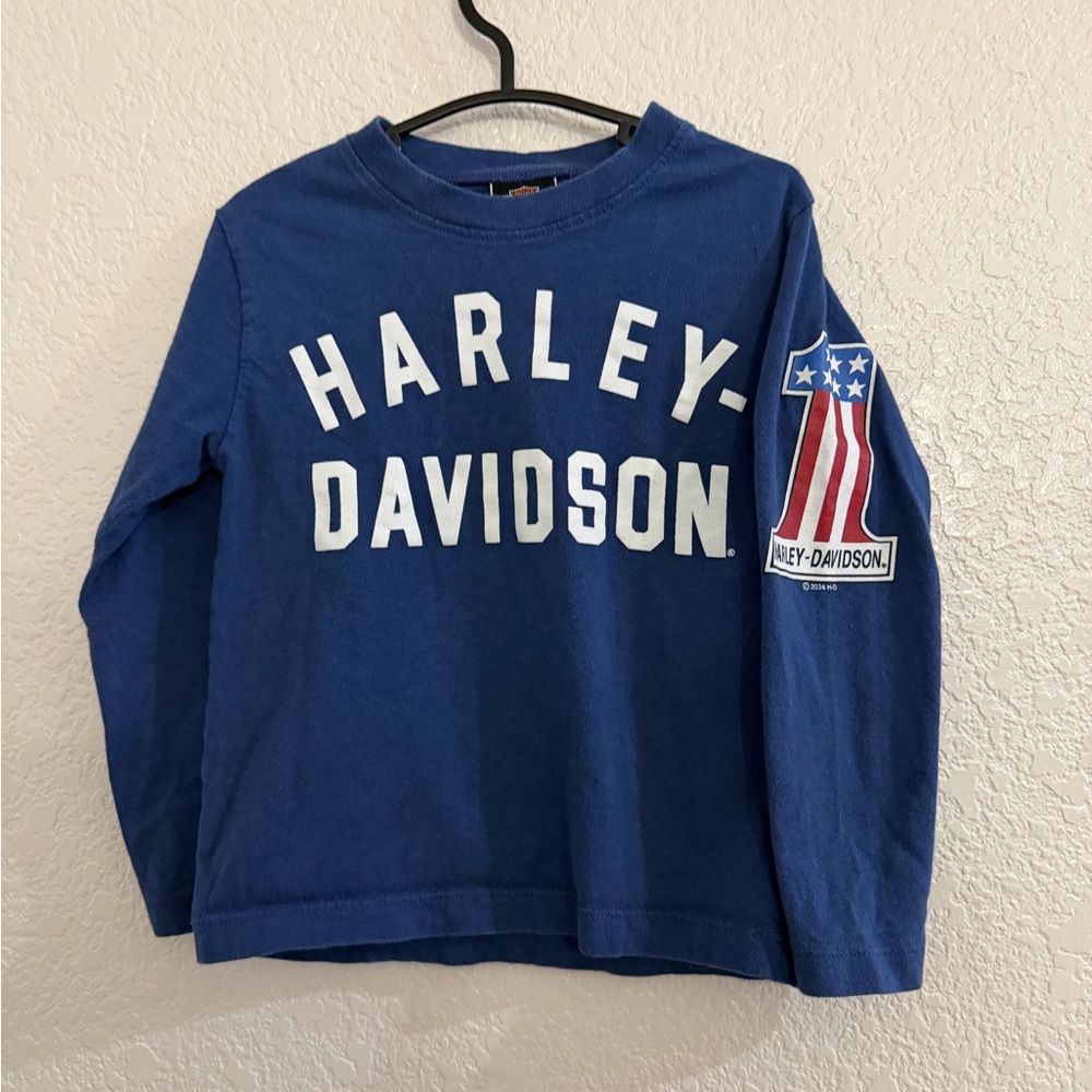 Harley-Davidson Kids' Navy Long Sleeve Tee